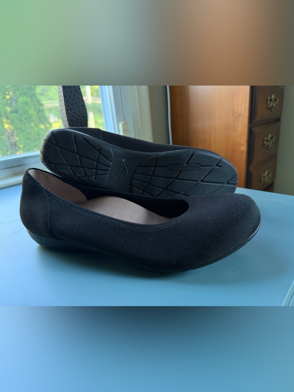 Abeo Black Women's Slip-On Comfort Flats size 8.5N